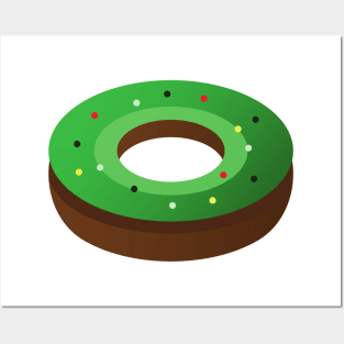 Simple Matcha Green Tea Donut with Sprinkles Posters and Art